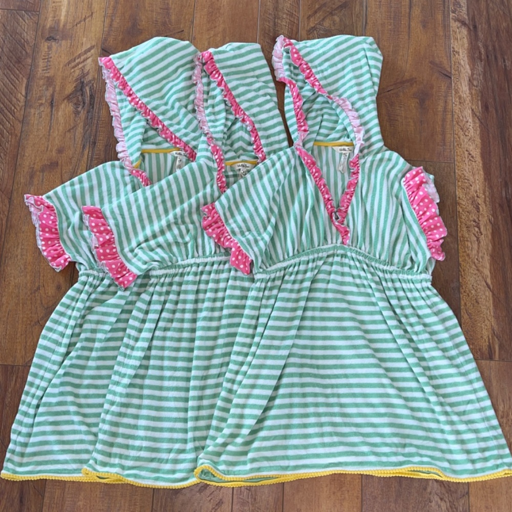 Matilda Jane Brilliant Daydream Striped Ruffle Cover-Up Size 12 Twins